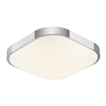 Plafonnier LED chromé carré à angles arrondis Faceplate