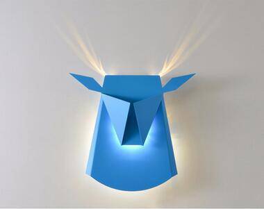 Applique design LED en forme de tête cerf de couleur - vue 3 sur 7
