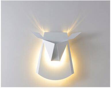 Applique design LED en forme de tête cerf de couleur - vue 6 sur 7