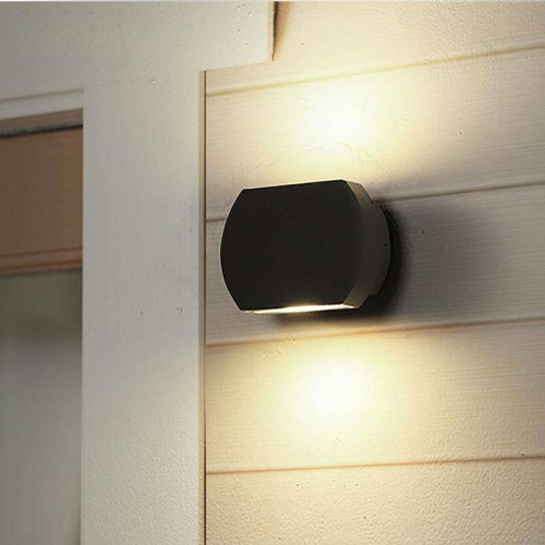 wall lamp modern rounded aluminium LED exterior