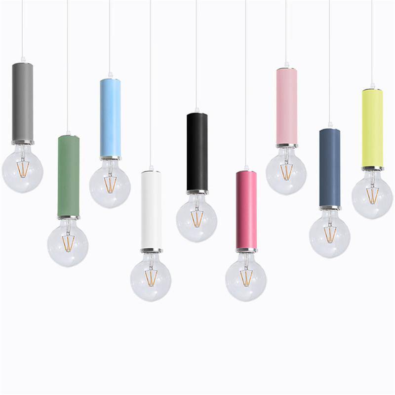 Suspension design LED en tube de couleur - vue 12 sur 12