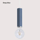 Suspension design LED en tube de couleur