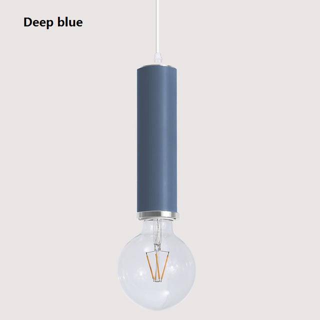 Suspension design LED en tube de couleur