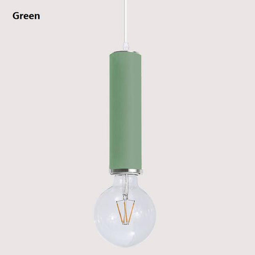 Suspension design LED en tube de couleur