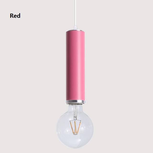 Suspension design LED en tube de couleur - vue 7 sur 12
