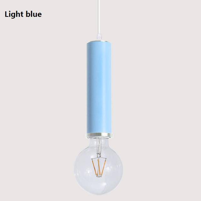 Suspension design LED en tube de couleur - vue 4 sur 12