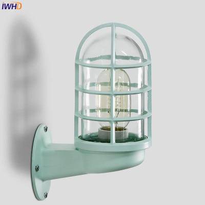 wall lamp outdoor LED colour with cylindrical cages