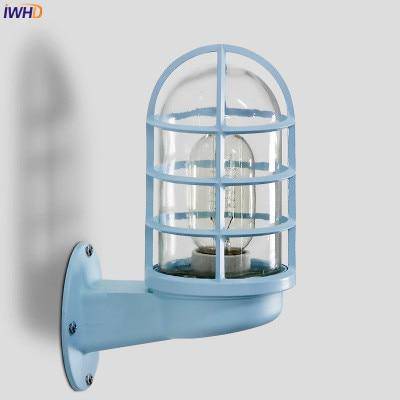 wall lamp outdoor LED colour with cylindrical cages