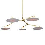 Lustre design LED à branches dorées ou noires et cercles Style