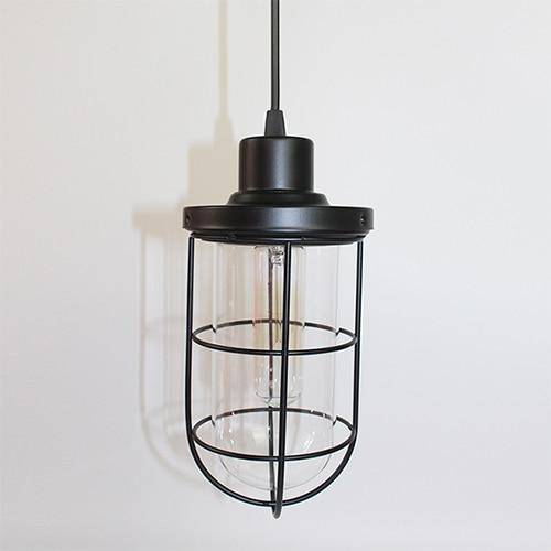 pendant light LED backlight with industrial metal light cage