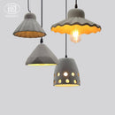 Suspension design en résine style ciment de plusieurs formes Loft
