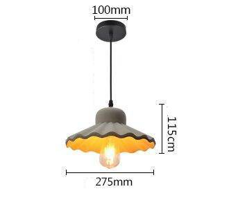 Suspension design en résine style ciment de plusieurs formes Loft