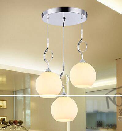 Design pendant lamp with ball and wire with aluminium knot