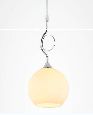 Design pendant lamp with ball and wire with aluminium knot