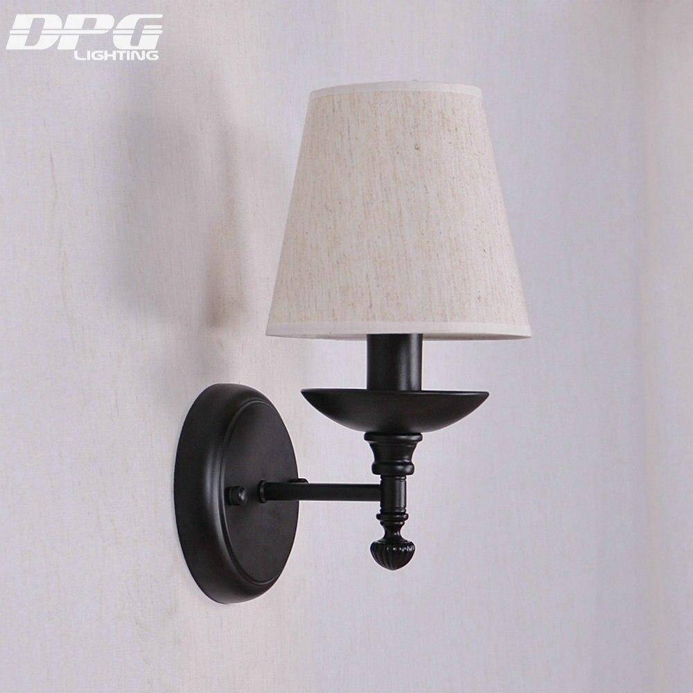 Applique murale LED rustique avec abat-jour en tissu - vue 7 sur 6