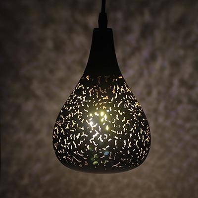 Lámpara de suspensión Grabado en negro LED