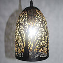 Suspension LED noir Etching