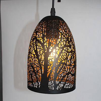 Suspension LED noir Etching - vue 10 sur 11