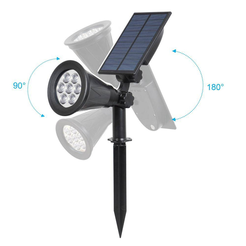 Spot dirigeable LED extérieur solaire à piquer (lot de 2)