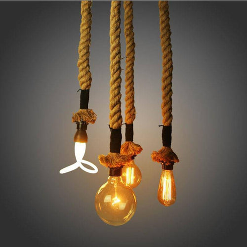 Lámpara de suspensión en cuerda Loft vintage