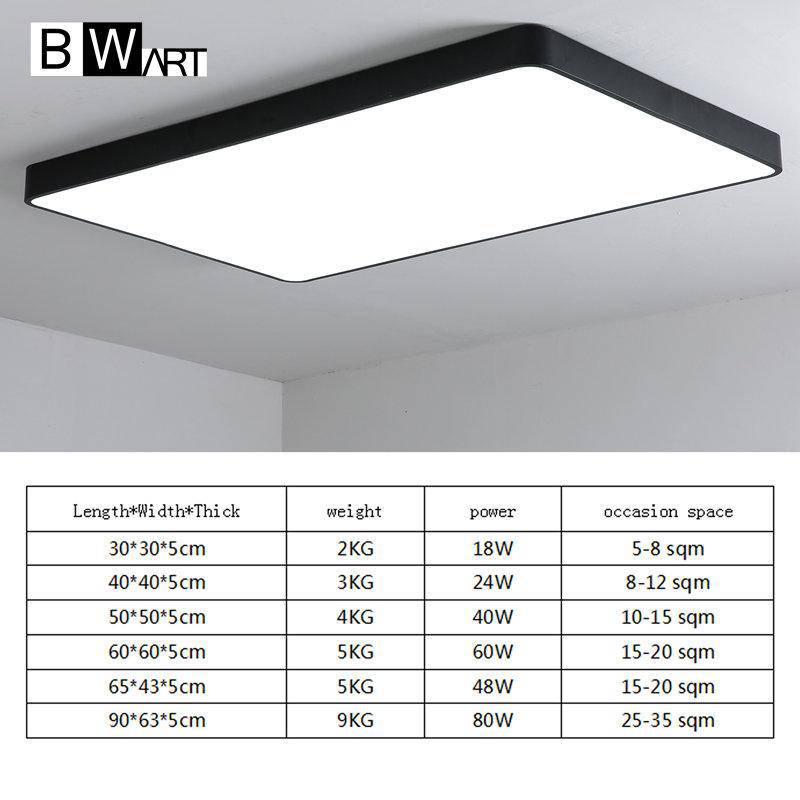 Lámpara de techo LED rectangular moderna de Bwart