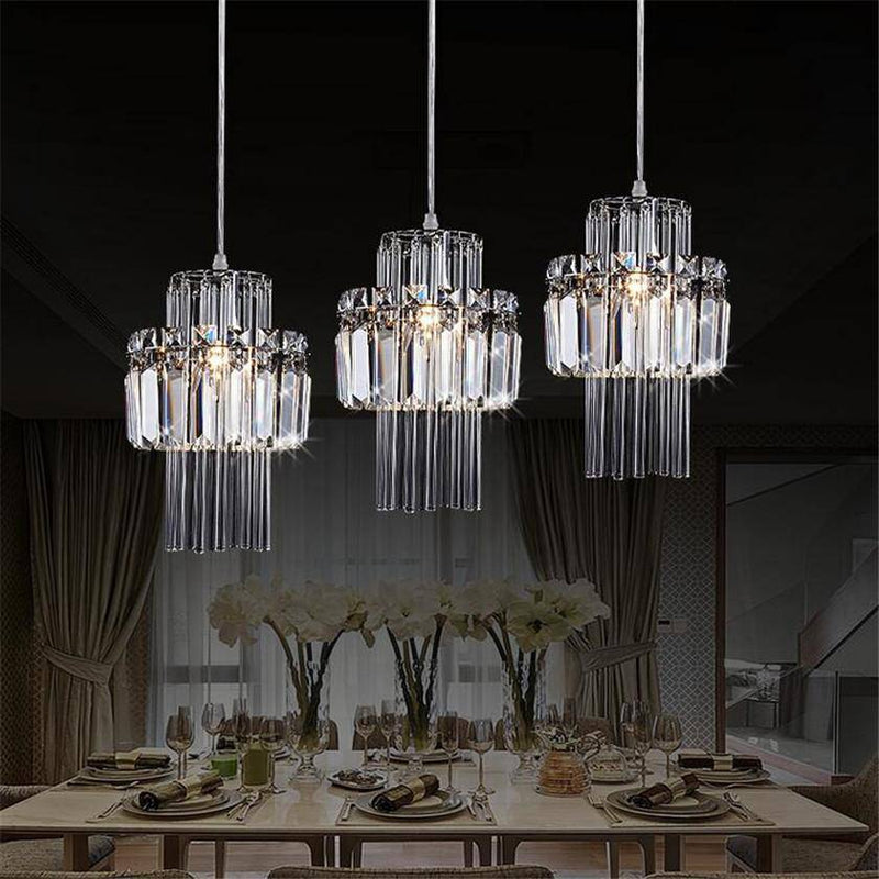 LED Industrial Style Crystal pendant light