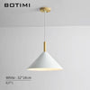 Suspension conique design LED en bois et métal de couleur Nordic