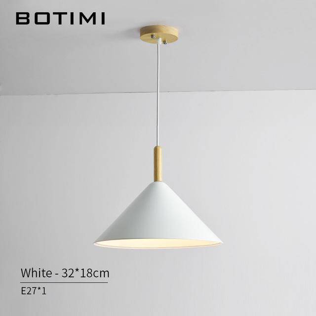 Design pendant lamp LED tapered in wood and metal Nordic