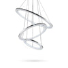 Lustre design avec plusieurs cercles chromés entrelacés Rings