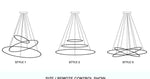 Lustre design avec plusieurs cercles chromés entrelacés Rings