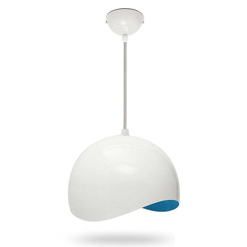 pendant light white ball and colored interior Eggshell