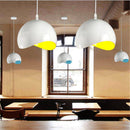 Suspension boule blanche et intérieur coloré Eggshell