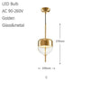 Suspension design LED à forme originale (bleue ou dorée)