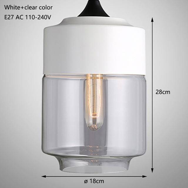 Modern design glass and metal pendant light Loft