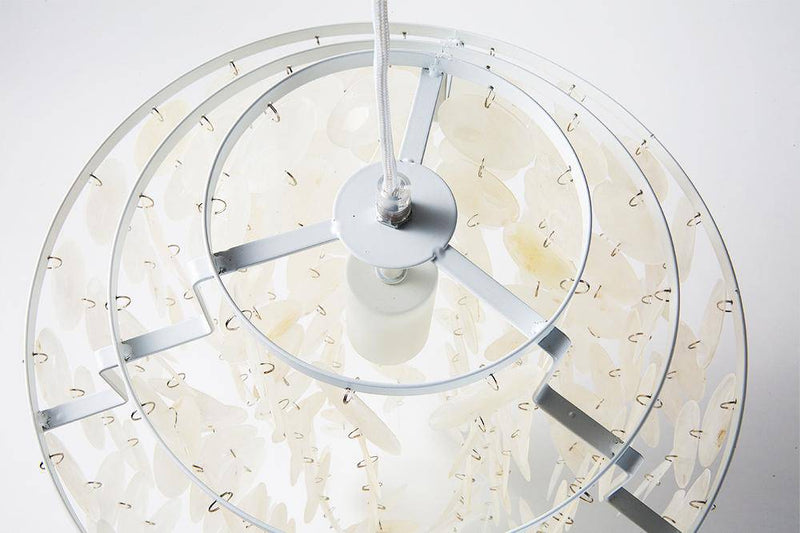 3-circle pendant light with confetti Natural