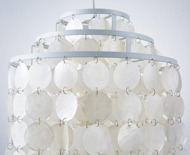 3-circle pendant light with confetti Natural