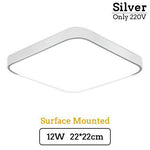 Plafonnier LED carré et bord arrondis Surface