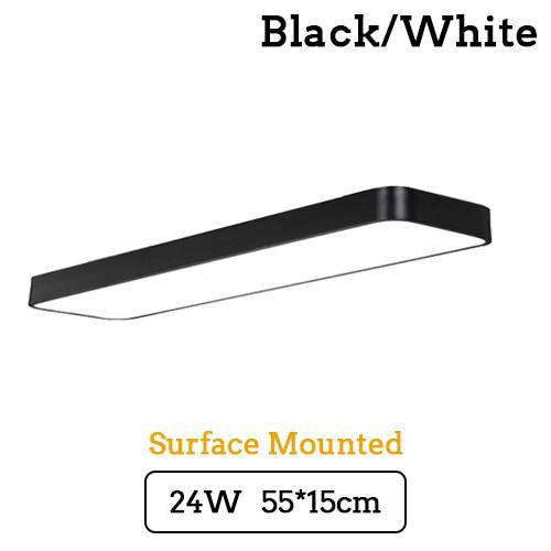 Square LED ceiling light with rounded edge Surface