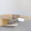 Applique murale LED en bois avec abat-jour arrondi