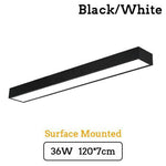 Plafonnier LED carré et bord arrondis Surface