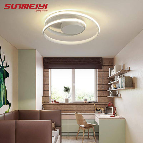 Ceiling design LED double loop (black or white)