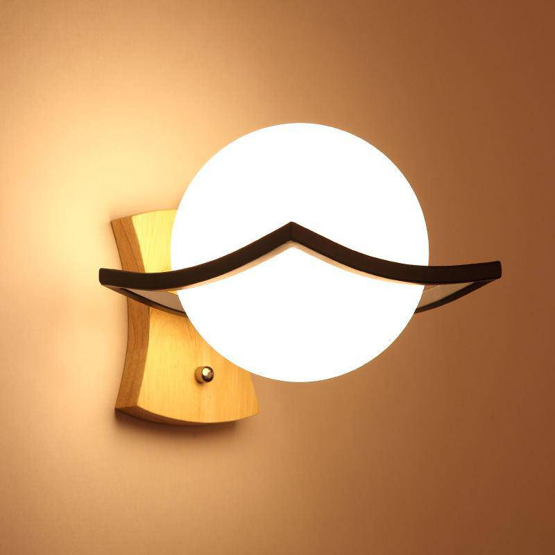 Suspension design à LED avec boule de verre - vue 5 sur 4