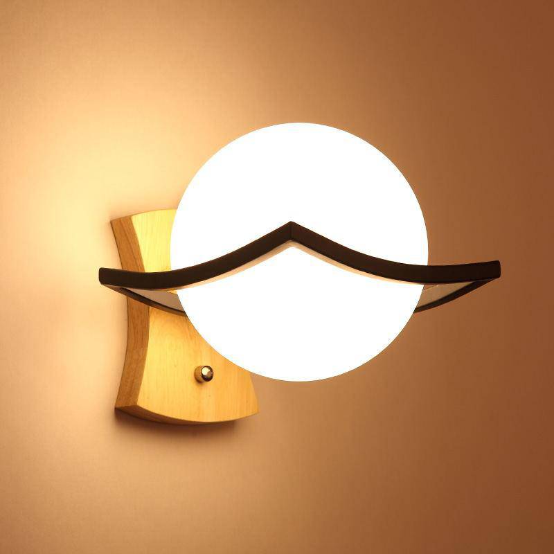 LED design pendant light with glass ball