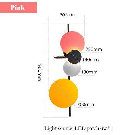 Applique murale design à LED avec plusieurs disques métal colorés Lasha - vue 8 sur 9