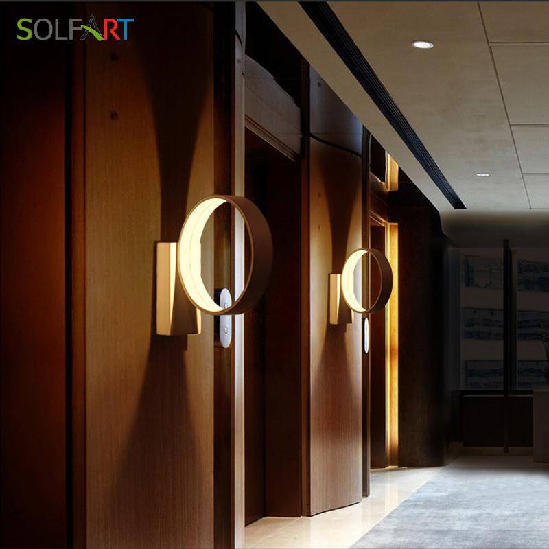 Applique design LED cercle blanc