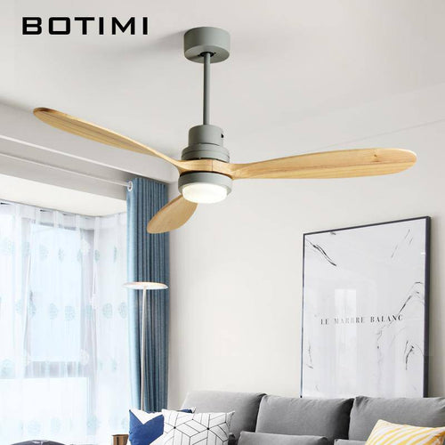 Ventilateur de plafond LED Modern à base colorée