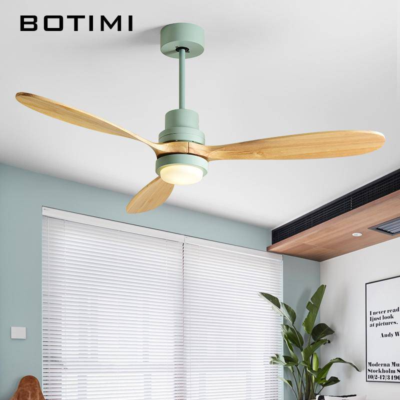 Ventilateur de plafond LED Modern à base colorée - vue 6 sur 9