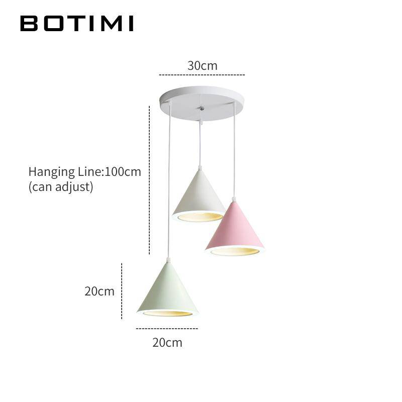 Suspension design LED en cône de couleur Nordic - vue 6 sur 7