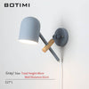 Applique LED design en bois et métal de couleur