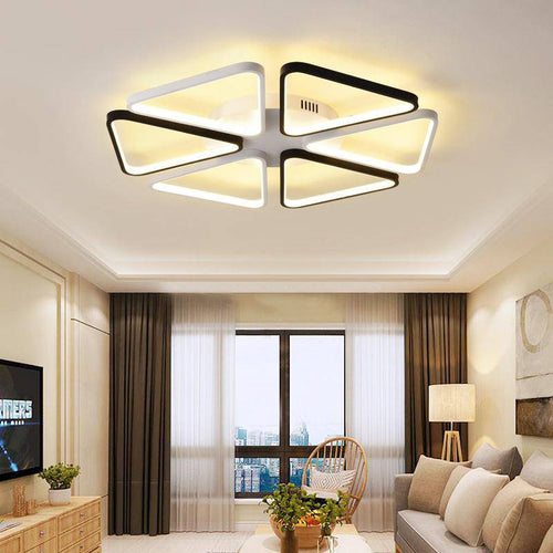 Ceiling light or wall lamp LED design with black and white triangles